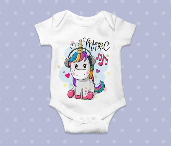 Body Infantil Unicórnio Cute