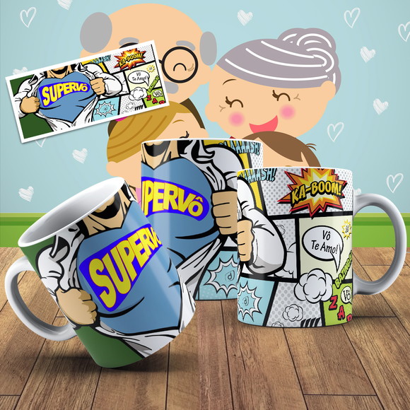 Caneca Porcelana Super Avô