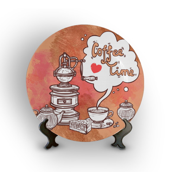 Prato Decorativo Coffee Time