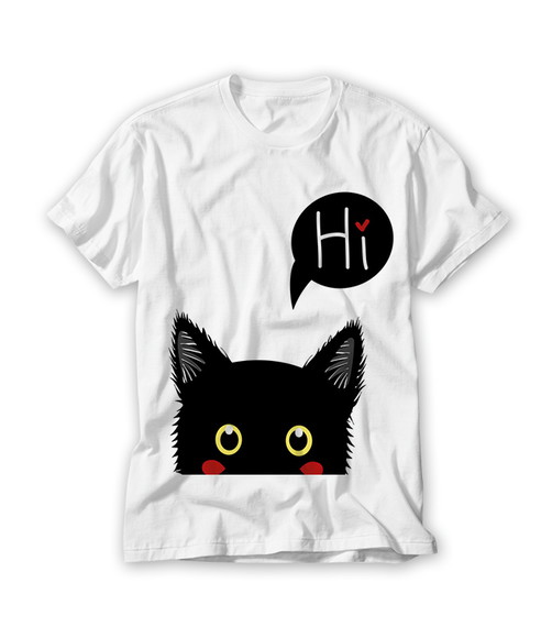 Camiseta Gatinho Hi
