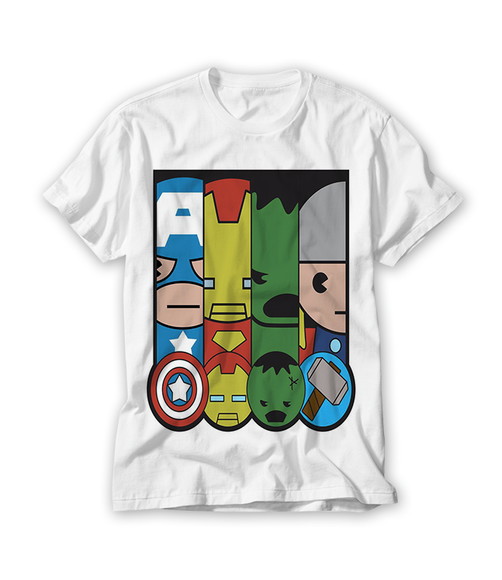 Camiseta Infantil Super Heróis