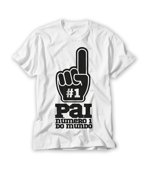Camiseta Dia dos Pais Pai Número 1 do Mundo
