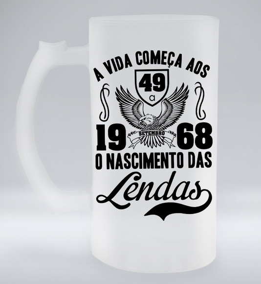 Caneca de Chopp Jateada Nascimento das Lendas