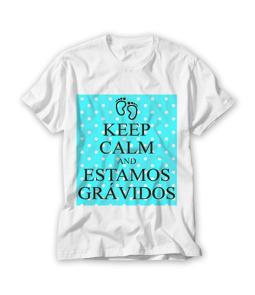Camiseta Keep Calm and Estamos Grávidos