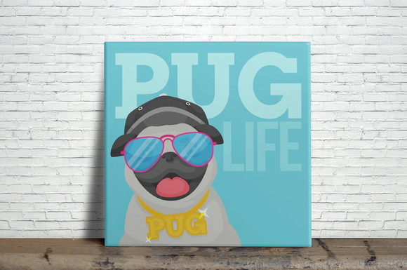 Azulejo Decorativo Pug