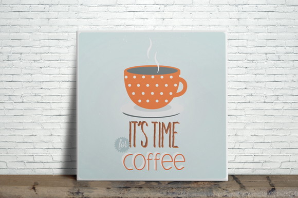 Azulejo Decorativo Its Time Coffee