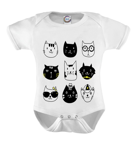 Body Infantil Gatinhos