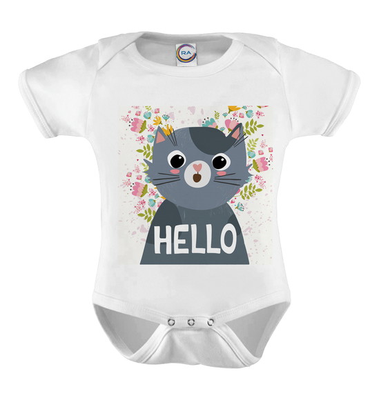 Body Infantil Gatinho Hello