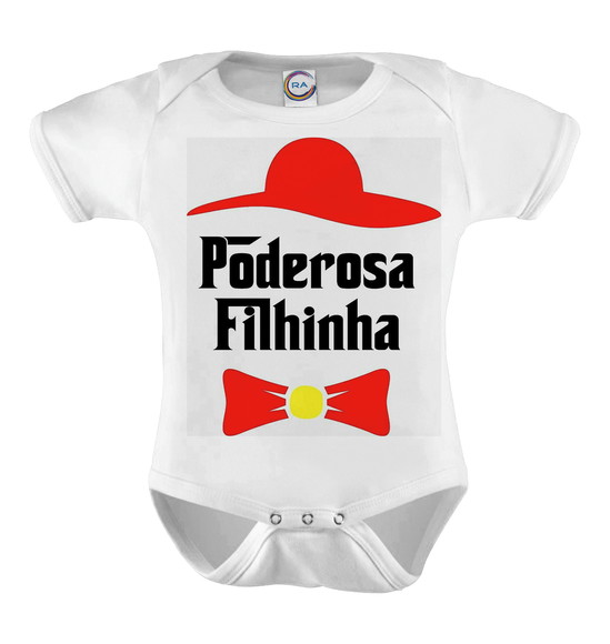 Body Infantil Poderosa Filhinha