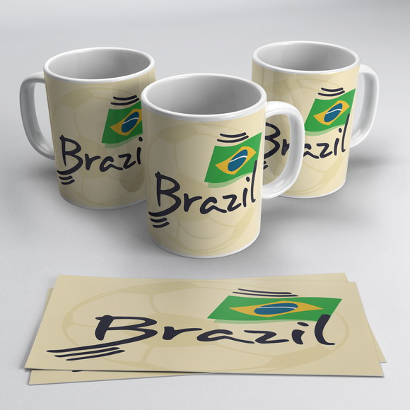 Caneca Porcelana Brazil