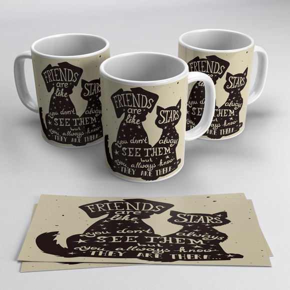 Caneca Porcelana Cão e Gato
