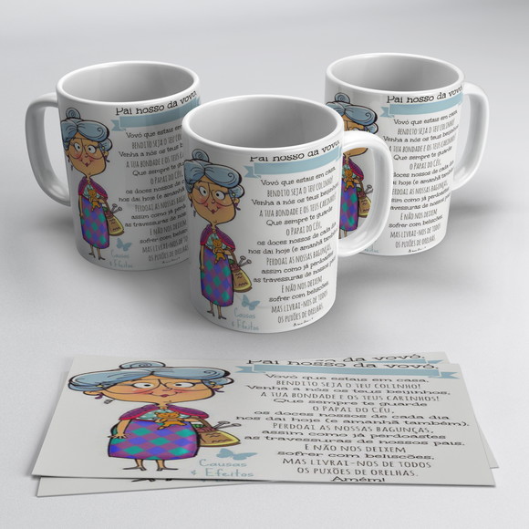 Caneca Porcelana Dia da Avó - Pai Nosso