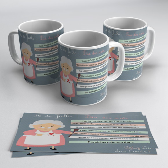 Caneca Porcelana Dia da Avó