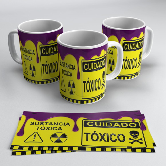 Caneca Porcelana Cuidado Tóxico