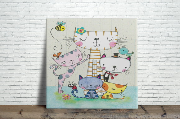 Azulejo Decorativo Gatinhos