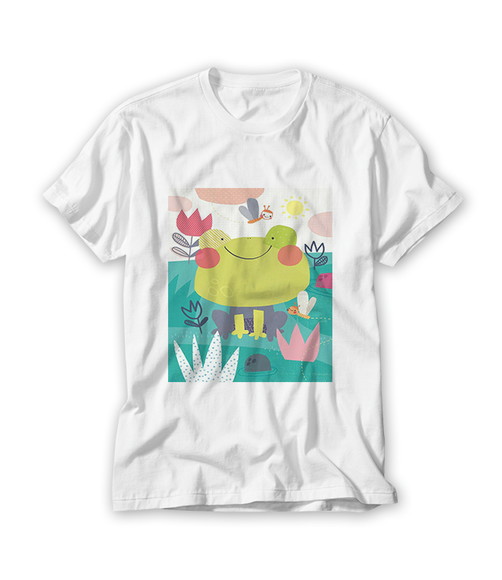 Camiseta Infantil Sapo Estiloso