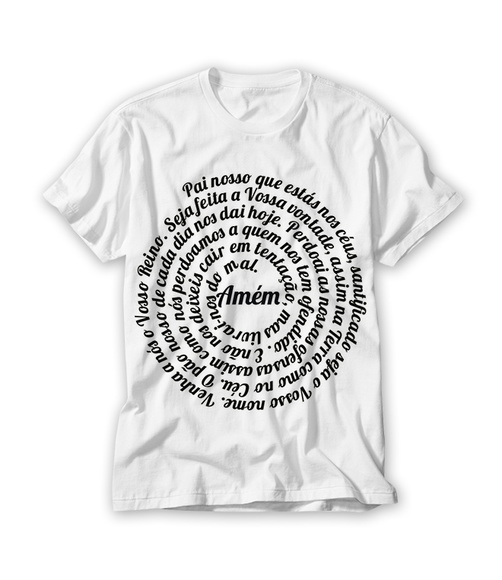 Camiseta Religiosa Pai Nosso Que Estais no Céu