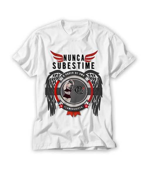 Camiseta Nunca Substime o Poder de Uma Mulher Flamenguista