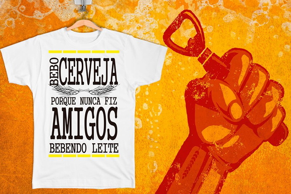 Camiseta Bebo Cerveja