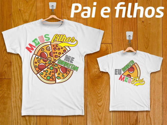 Kit Camiseta Pai e Filhos