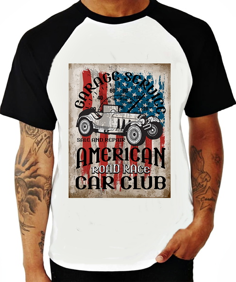 Camiseta Raglan American Road Race