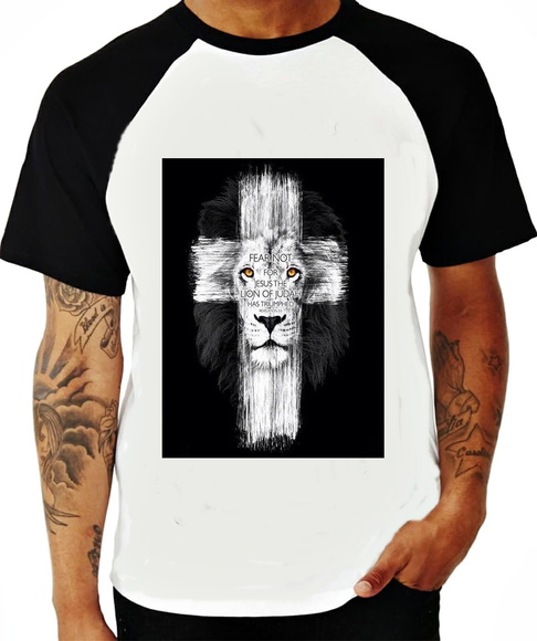 Camiseta Raglan Leão de Judá