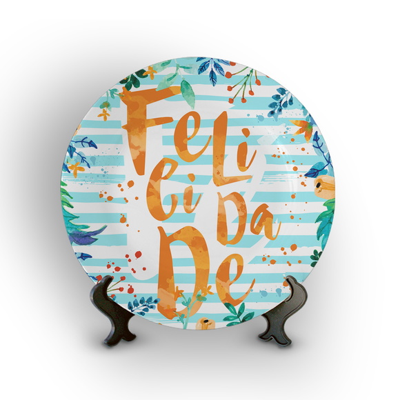 Prato Decorativo Felicidade