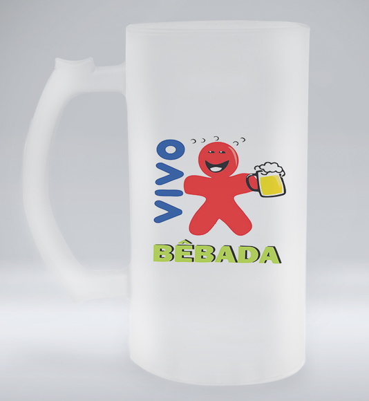 Caneca de Chopp Jateada Vivo Bêbada