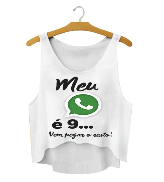 Blusa Cropped O Meu Zap é
