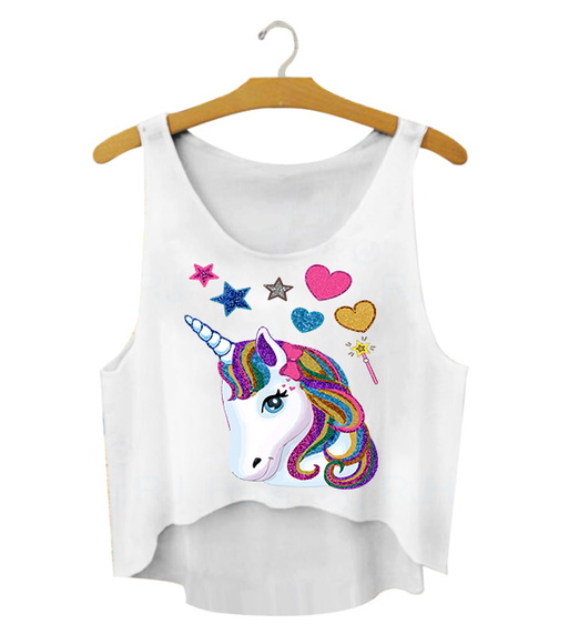 Blusa Cropped Carnaval Unicórnio