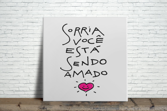 Azulejo Decorativo Sorria Você está sendo Amado