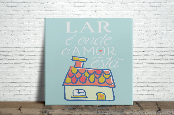 Azulejo Decorativo Lar é Onde o Amor Está