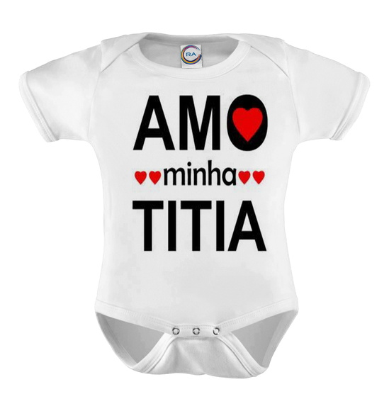 Body Infantil Amo Minha Titia