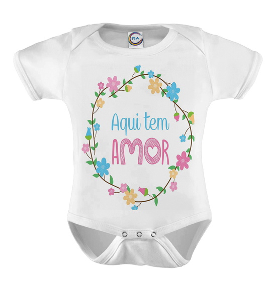 Body Infantil Aqui tem Amor