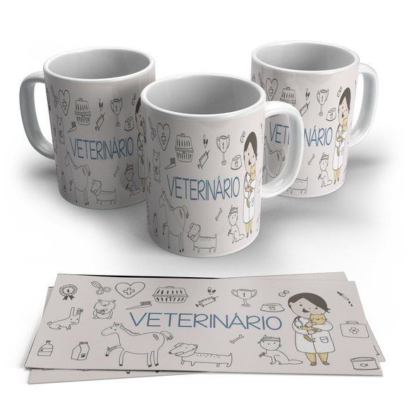 Caneca Profissões - Veterinário