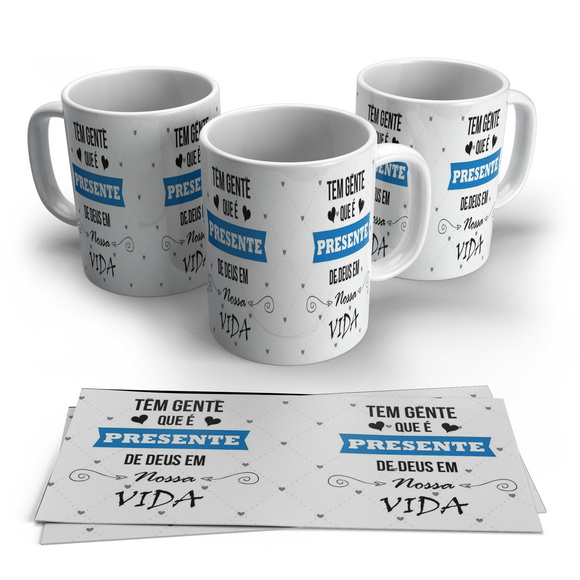 Caneca Tem Gente Que É Presente de Deus em Nossas Vidas - Imagem 2
