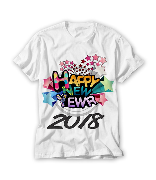 Camiseta Happy New Year 2018