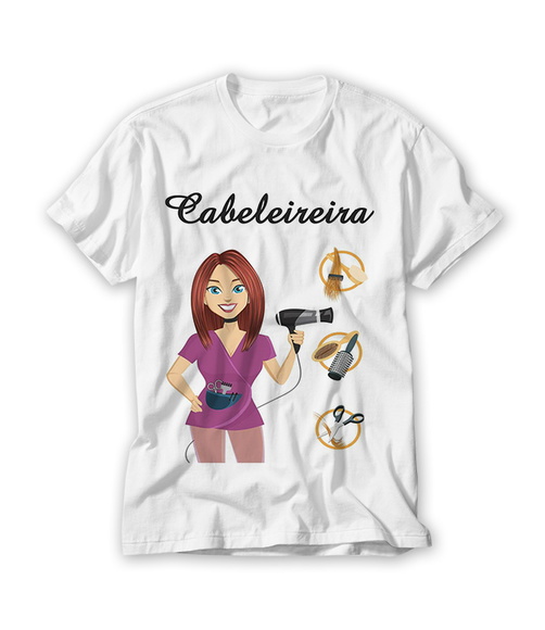 Camiseta Profissão - Cabelereira