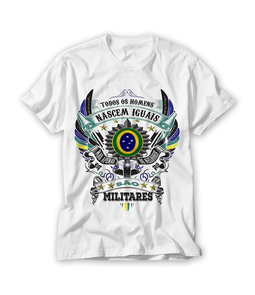 Camiseta Todos Os Homens Nascem Iguais Militares