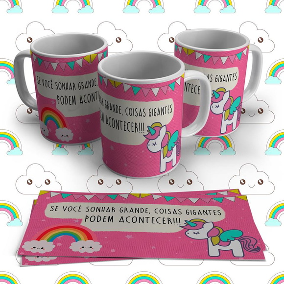Caneca Porcelana Unicórnio