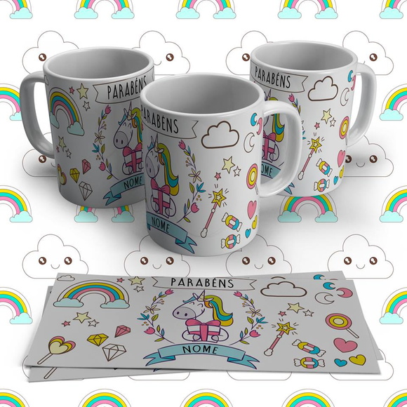 Caneca Porcelana Unicórnio