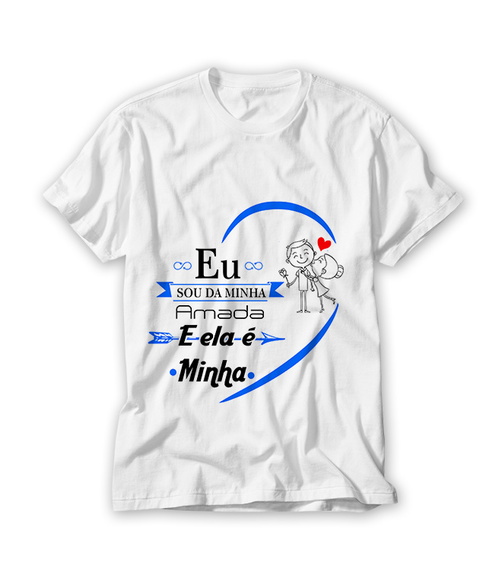 Kit Camiseta Casal -Eu Sou do Meu Amado E ele é Meu - Imagem 2