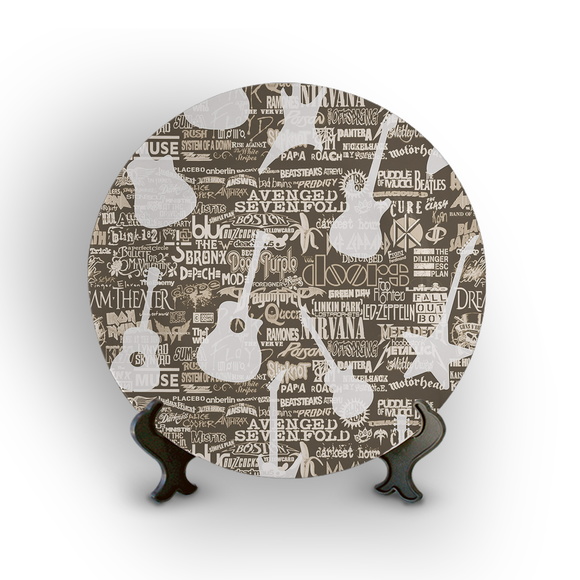 Prato Porcelana Decorativo Rock