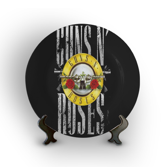 Prato Porcelana Decorativo Rock -Gun's Roses