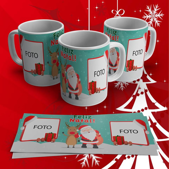 Caneca Porcelana de Natal