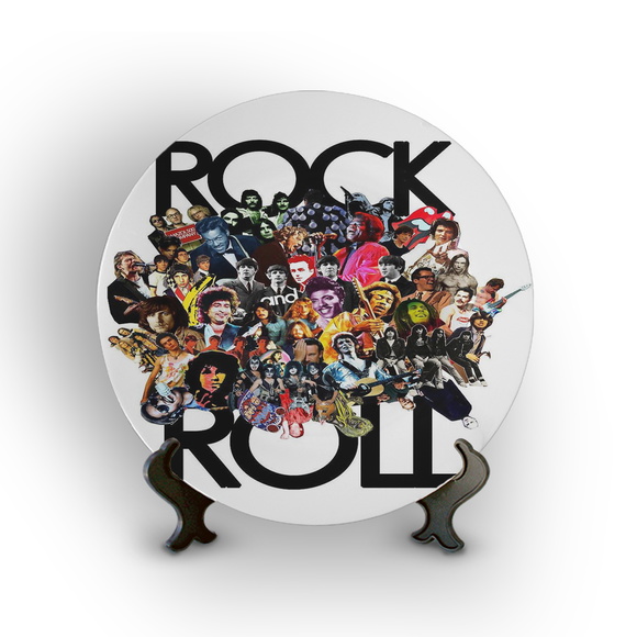 Prato Porcelana Decorativo Rock
