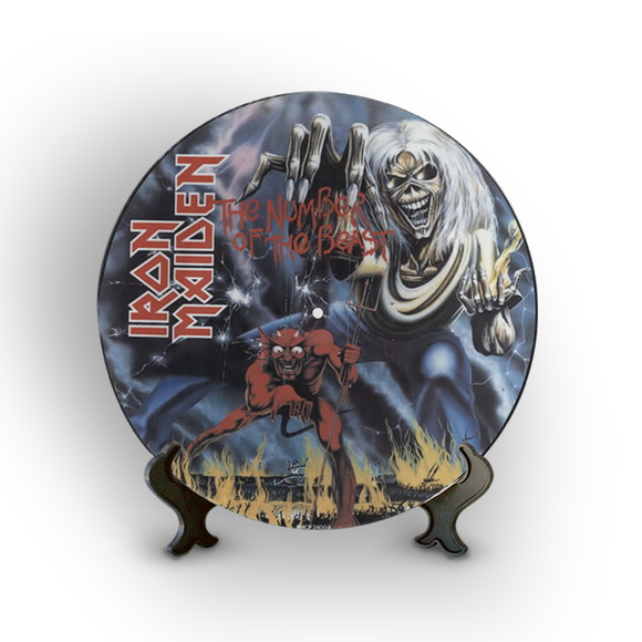 Prato Porcelana Decorativo Rock -Iron Maiden