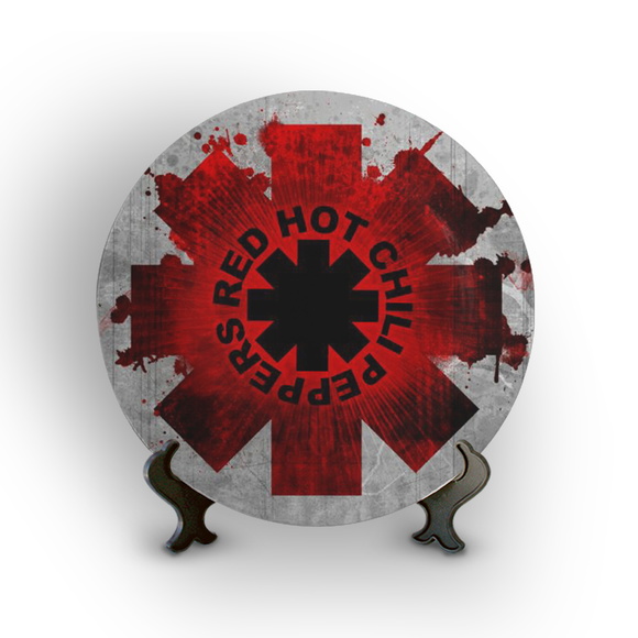 Prato Porcelana Decorativo Rock -Red Hot Chili Peppers