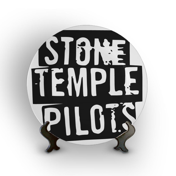 Prato Porcelana Decorativo Rock Stone Temple Pilots
