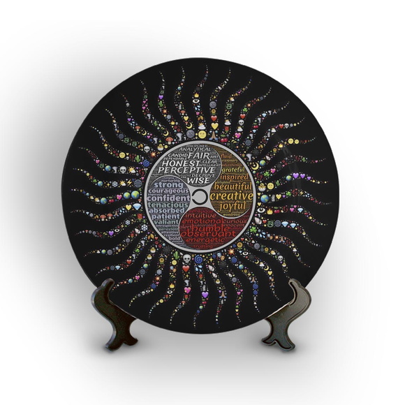 Prato Porcelana Decorativo Mandala